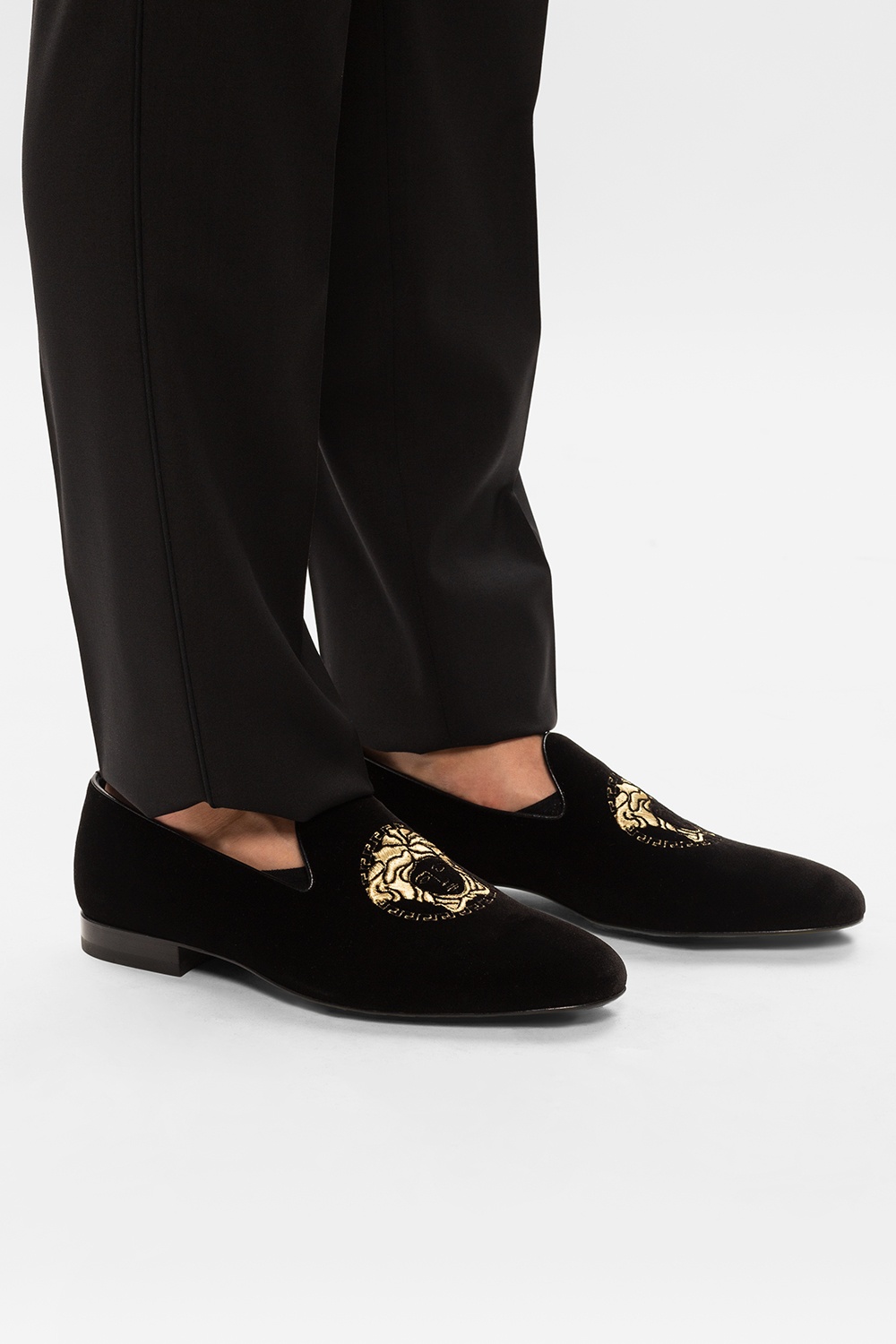 Versace velvet 2025 loafers mens